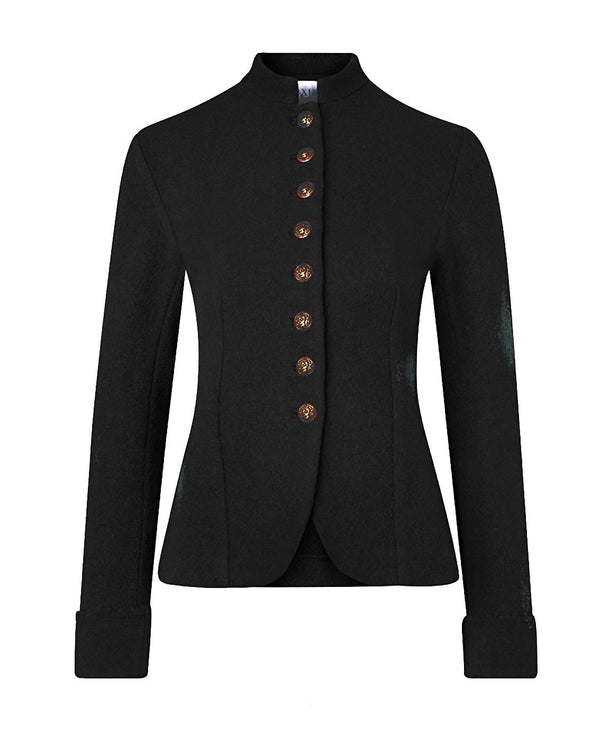 REGIMENTAL Black Double-faced Wool Tailored Uniform Jacket