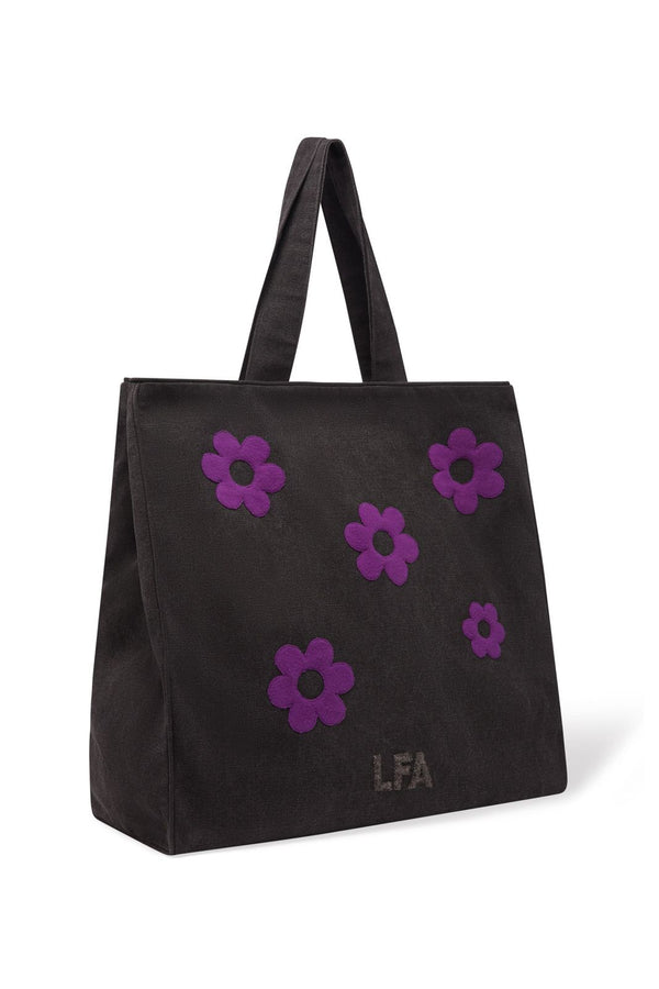 WEEKENDER black Canvas Flower Power IBIZA Bag
